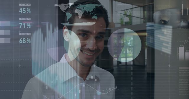 Young professional analyzing virtual data interface - Download Free Stock Images Pikwizard.com