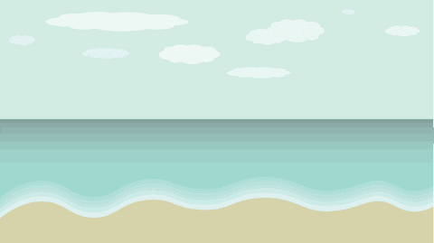 tranquil beach and sea digital art on transparent background - Download Free Stock Videos Pikwizard.com