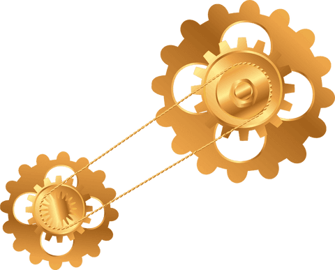 golden gears rotating with chain on transparent background - Download Free Stock Videos Pikwizard.com