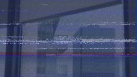 Digital Interference Over Urban Cityscape