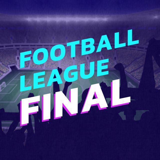 Ideal for promoting football league finals, championship events, and sports competitions. Great for fan clubs, sport event advertisers, and ticket sale promotions to capture the excitement and energy of a football final.