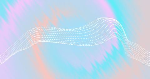 Abstract data wave on pastel hues