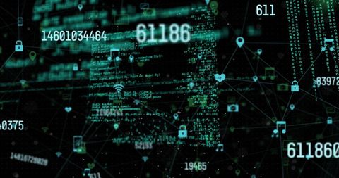Abstract Digital Data Network with Codes and Symbols - Download Free Stock Images Pikwizard.com
