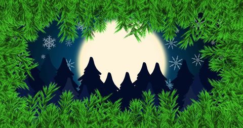 Orthodox Christmas Night with Festive Forest Scene - Download Free Stock Images Pikwizard.com