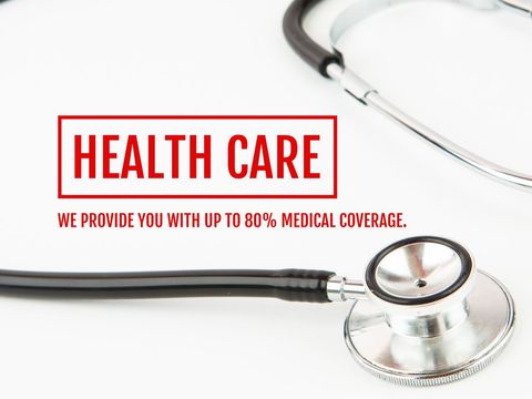Medical Insurance Promotion with Stethoscope Highlighting Coverage - Download Free Stock Templates Pikwizard.com