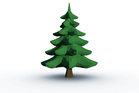 geometric green christmas tree illustration on transparent background - Download Free Stock Videos Pikwizard.com