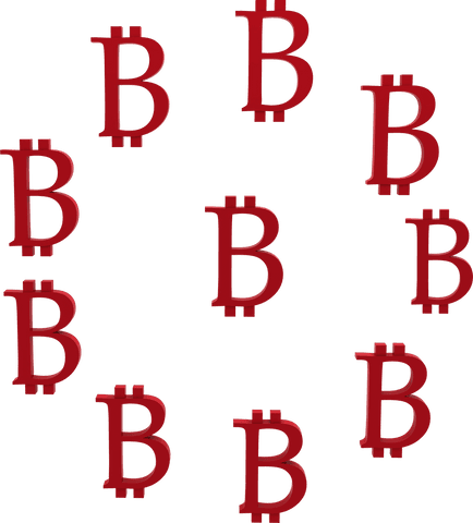 Red Bitcoin Symbols Forming Transparent Circular Pattern - Download Free Stock Videos Pikwizard.com