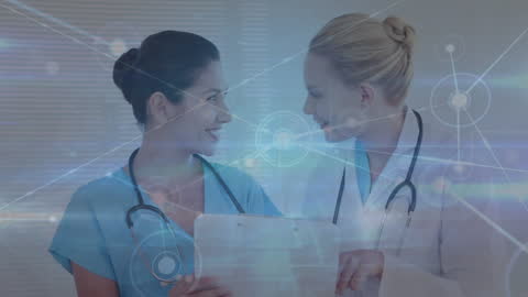 Two Doctors Collaborating in Medical Discussion