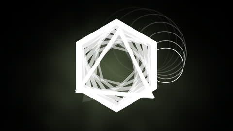 Animated Geometric Shapes on Black Background