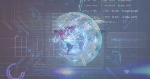 Global Digital Network and data processing intertwining planet - Download Free Stock Images Pikwizard.com
