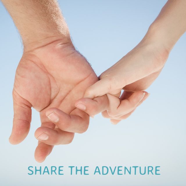 Trust and Guidance Through Clasped Hands Against Blue Sky - Download Free Stock Templates Pikwizard.com