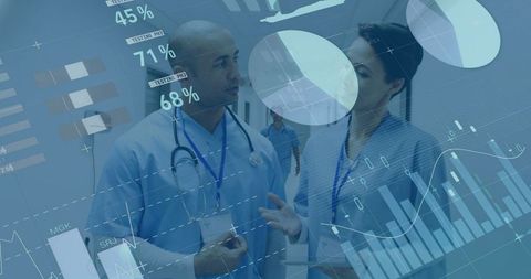 Healthcare Professionals Analyzing Digital Patient Metrics