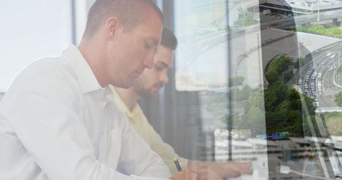 Multicultural Business Team Focused on Urban Innovation