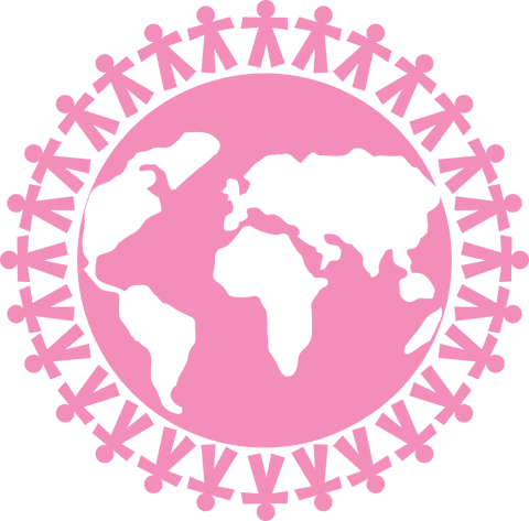 pink people holding hands around globe on transparent background - Download Free Stock Videos Pikwizard.com