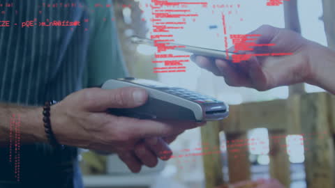 Digital Payment Transaction with Smartphone Overlayed with Data