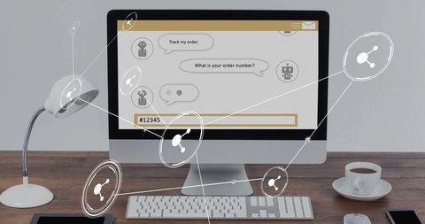 AI-Based System Demonstrating Data Connectivity and Order Tracking - Download Free Stock Images Pikwizard.com