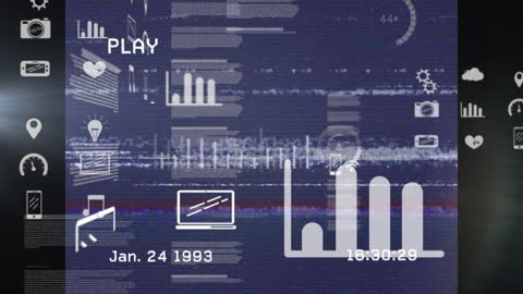 Infographic Animation Illustrating Digital Data Processing