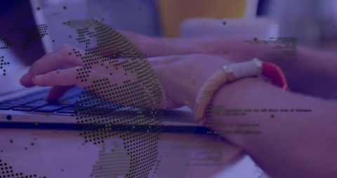 Businesswoman Using Laptop for Financial Data Processing