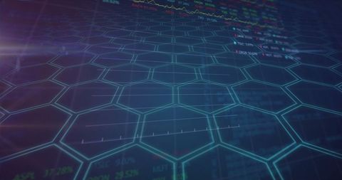 Digital Finance and Data Network with Hexagonal Grid