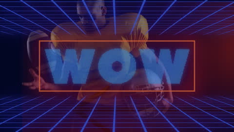 Retro Football Montage with WOW Text Animation