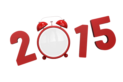 2015 with alarm clock on transparent background - Download Free Stock Videos Pikwizard.com