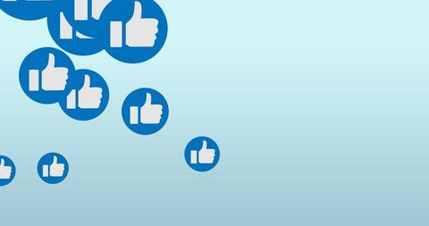 blue thumbs up social media icons on light background - Download Free Stock Images Pikwizard.com