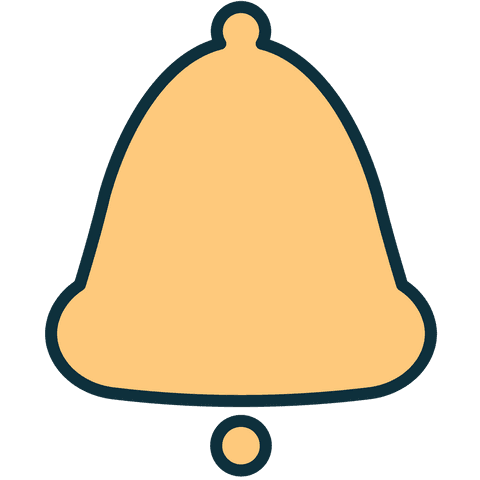 Beige Bell Icon with Transparent Background for Celebration - Download Free Stock Videos Pikwizard.com