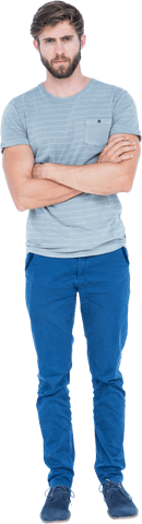 Pensive Young Man in Blue Jeans with Transparent Background - Download Free Stock Videos Pikwizard.com