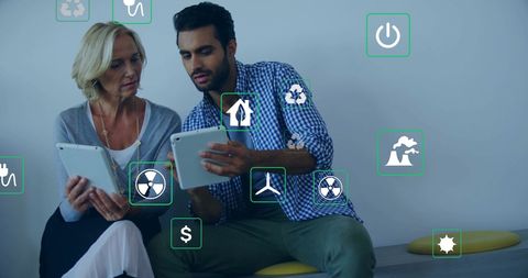 Business Professionals Analyzing Sustainable Data in Office - Download Free Stock Images Pikwizard.com
