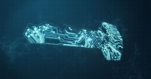 Digital circuit key concept in futuristic technology