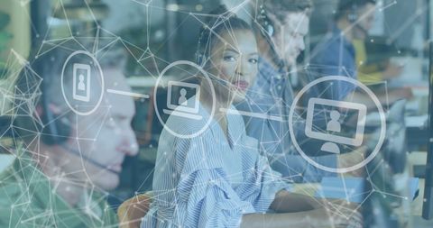 Diverse Business Team Processing Financial Data in Modern Office