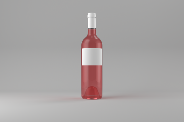 Transparent Red Wine Bottle with Blank Label - Download Free Stock Videos Pikwizard.com