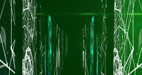 Futuristic Network Connections and Digital Plexus on Green Background - Download Free Stock Images Pikwizard.com