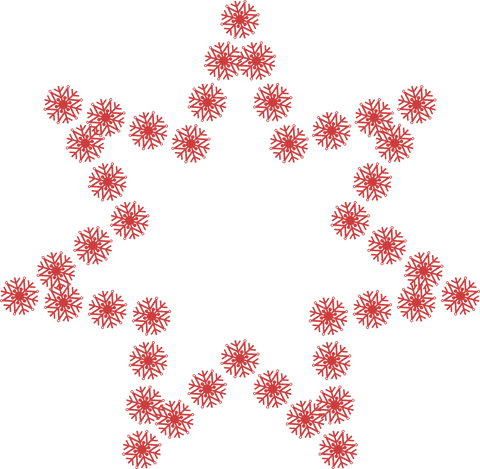 transparent red star formed by snowflakes for festive decorations - Download Free Stock Videos Pikwizard.com