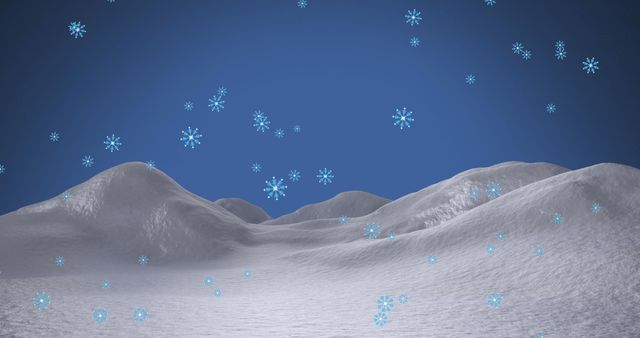 Snowflakes Gently Falling Over Pristine Snowy Landscape - Download Free Stock Images Pikwizard.com