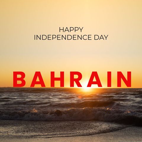 Bahrain Independence Day Seaside Sunrise Celebration - Download Free Stock Templates Pikwizard.com