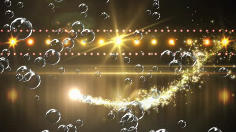 Festive Magic with Sparkling Lights and Bubbles