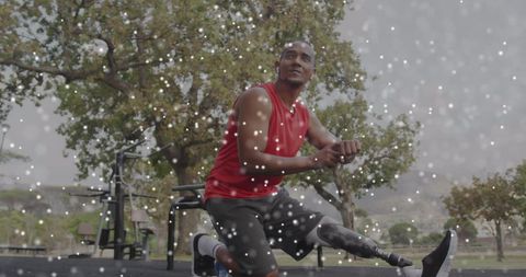 Adaptive Athlete with Prosthetic Leg Training Outdoors - Download Free Stock Images Pikwizard.com