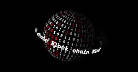Binary Codes Surrounding Globe Illustrating Blockchain Concept - Download Free Stock Images Pikwizard.com