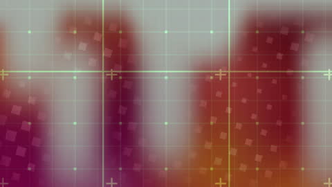 Abstract Data Grid with Glowing Markers and Patterns