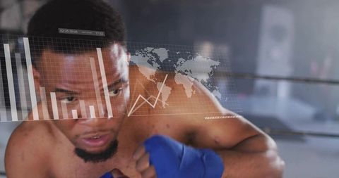 Boxer Analyzing Data Hologram Training with Advanced Technology