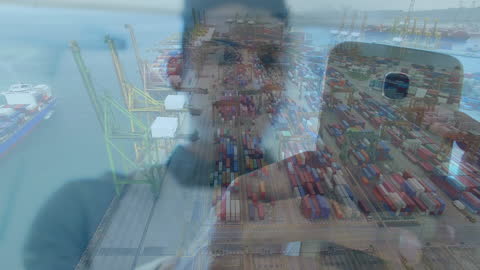 Harbor Reflected in Smartphone Screen Signifying Connection