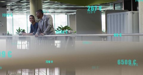 Diverse Business Professionals Analyzing Global Financial Data