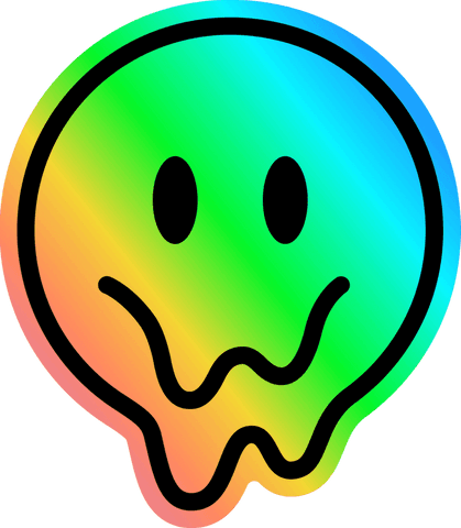 melting smiley face with gradient fill on transparent background - Download Free Stock Videos Pikwizard.com
