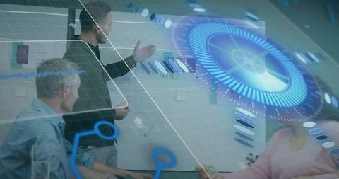 Presenting Executive Demonstrating Augmented Reality Interface in Collaborative Meeting Room