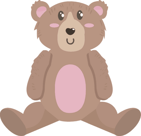 cute plush teddy bear illustration on transparent background - Download Free Stock Videos Pikwizard.com