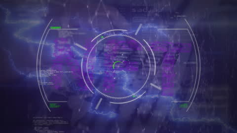 Futuristic Network Interface with Scanning Scope Animation