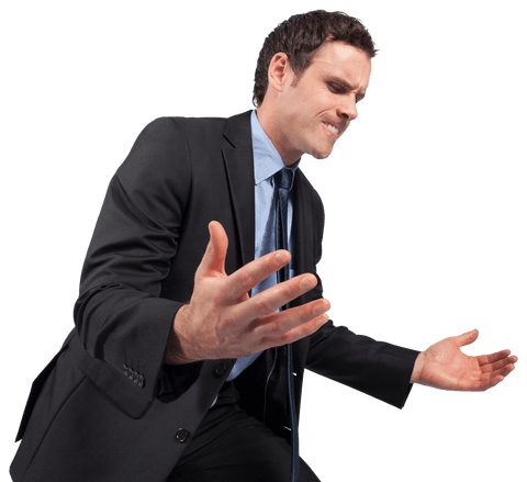 businessman expressing frustration with transparent background - Download Free Stock Videos Pikwizard.com