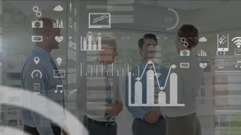 Business Team in Modern Digital Financial Environment