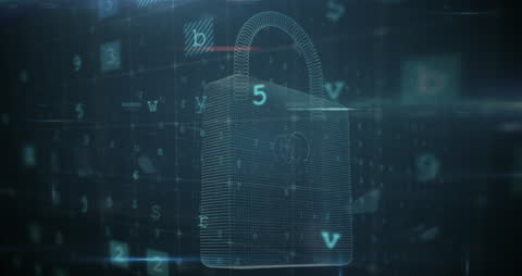 Digital Security Padlock Interface with Data Elements